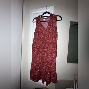 Old Navy red floral dress 2X